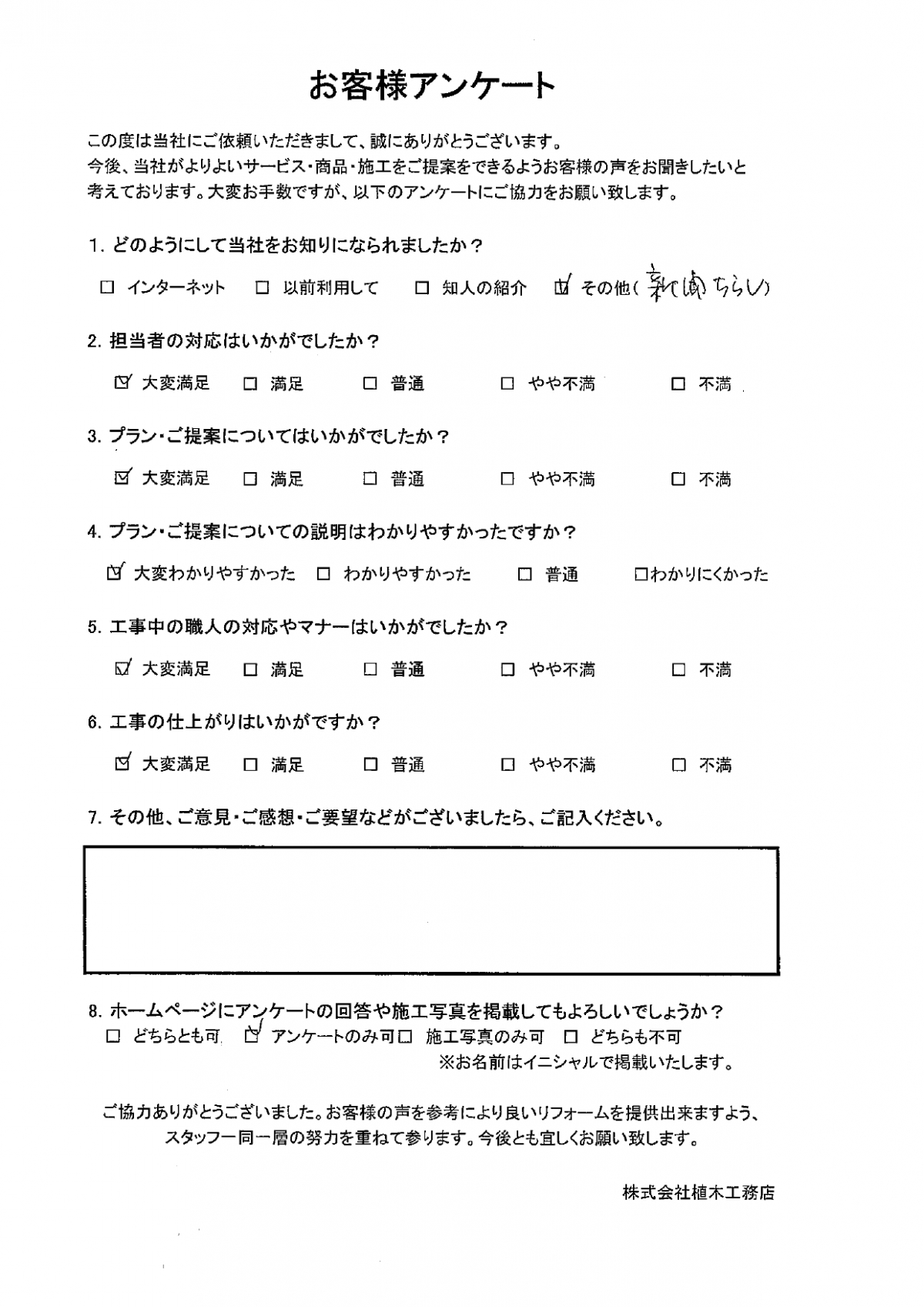 202101　お客様アンケート